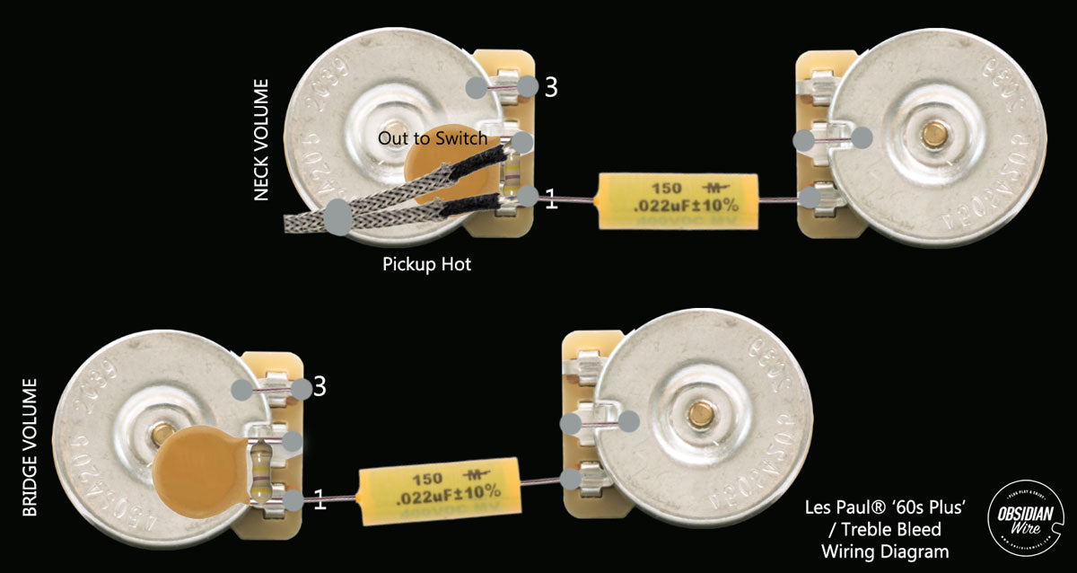 Les Paul Wiring Diagram - 60s Plus / Treble Bleed