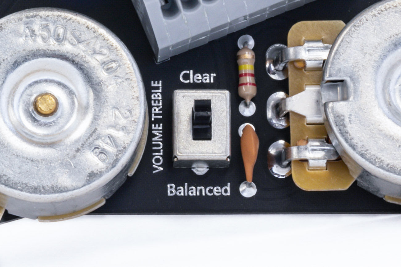 The ObsidianWire 7 Way // Gilmour Wiring Harness for Stratocaster Gen 2 Model with adjustable volume control voice